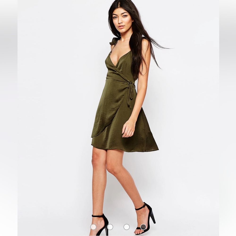 Wyldr Spoken Thoughts Wrap Dress With Frill Straps